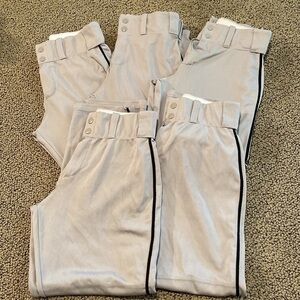 Alleson Gray Baseball Pants Size Youth Large in EUC